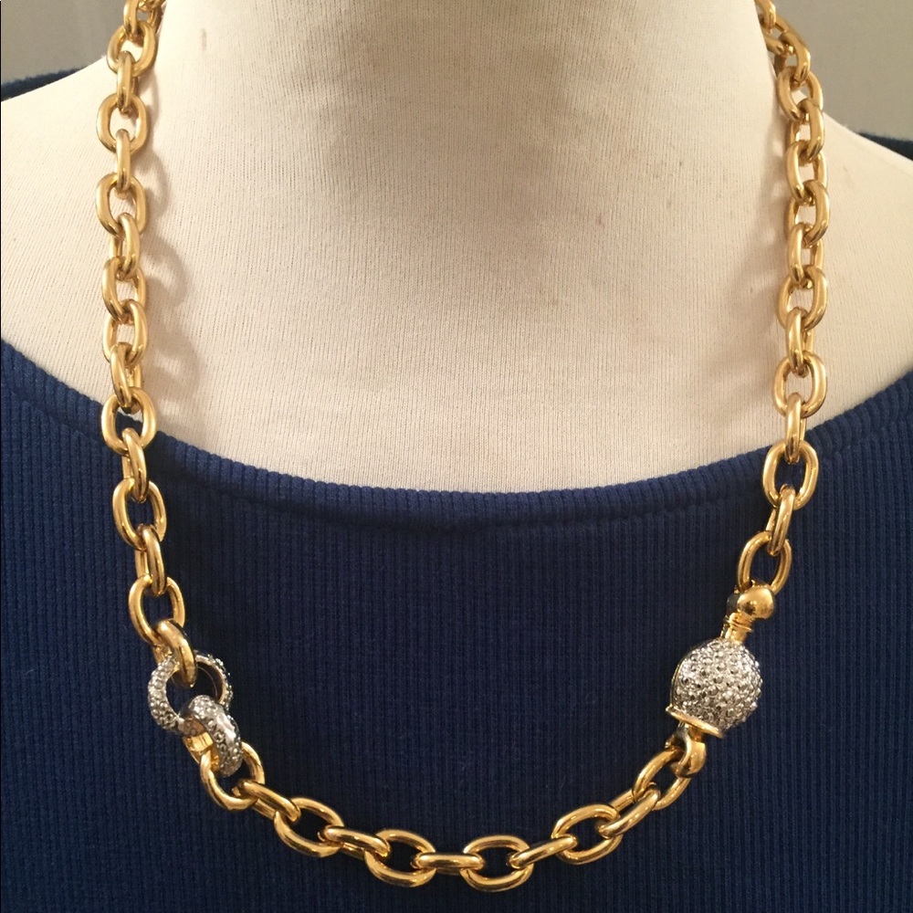 Vintage Park Lane Gold & Crystal Necklace